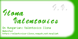 ilona valentovics business card